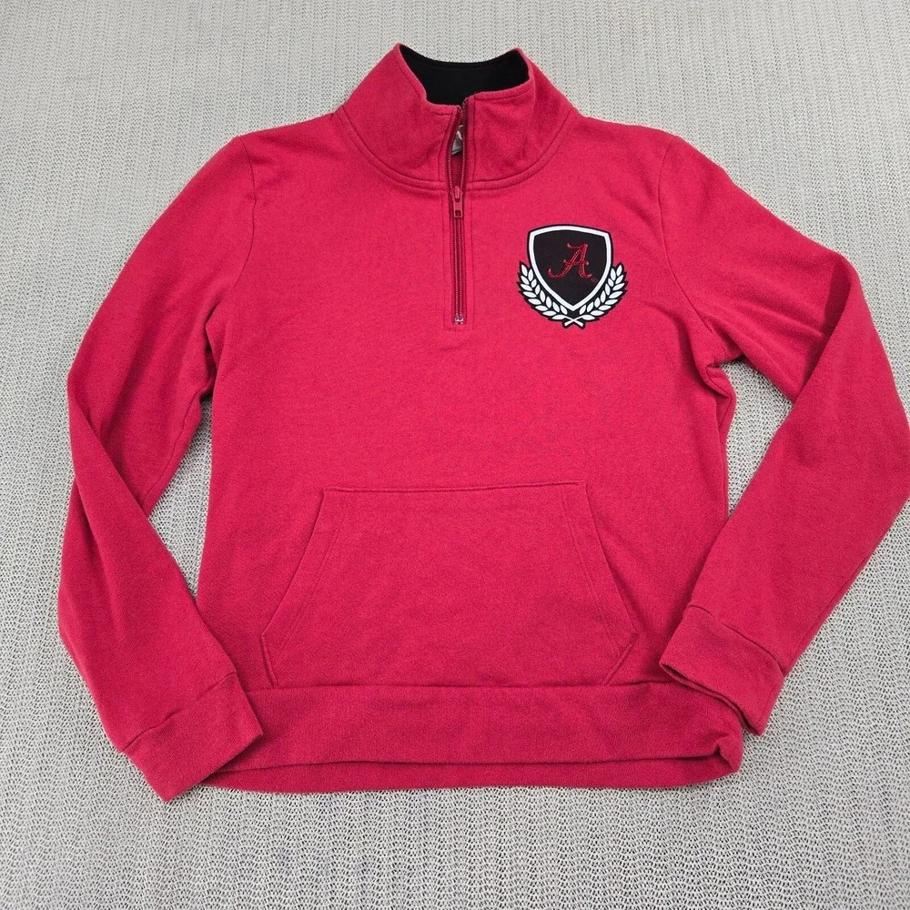 Victorias Secret Pink Alabama Crimson Tide Sweatshirt Womens Extra Small 1/4 Zip